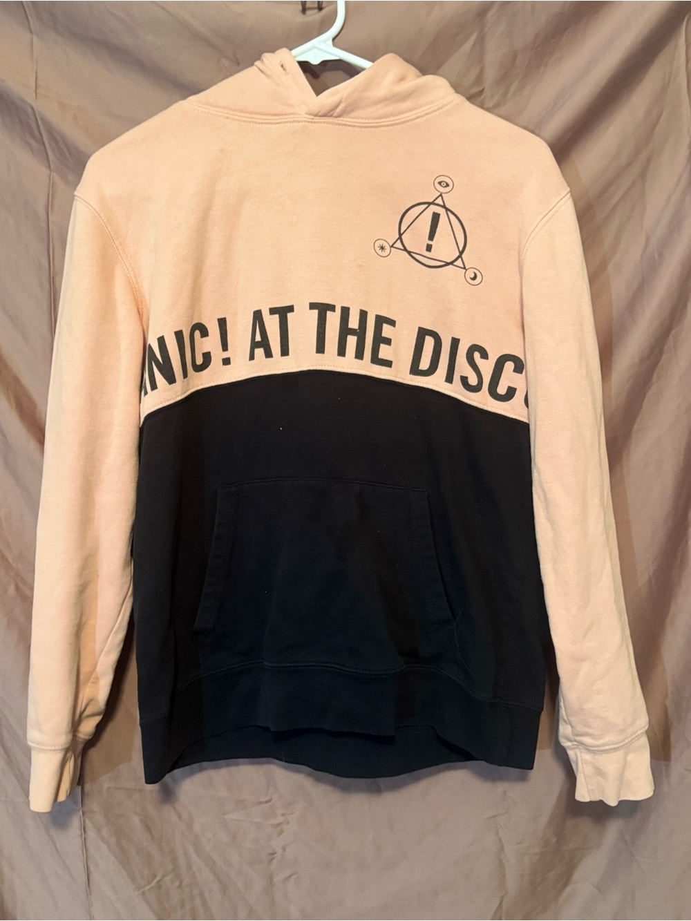 Panic! At The Disco Peach and Black hoodie